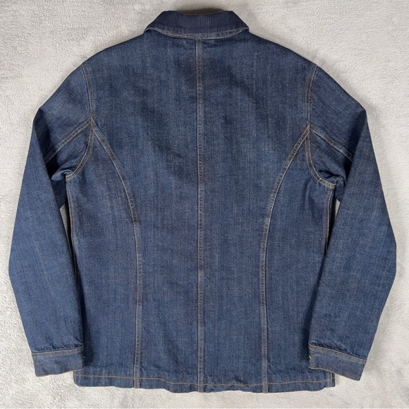 Eat Dust 673 Selvedge Denim Chore Jacket Mens XL Japanese Heavy Duty Indigo Blue - Picture 10 of 16